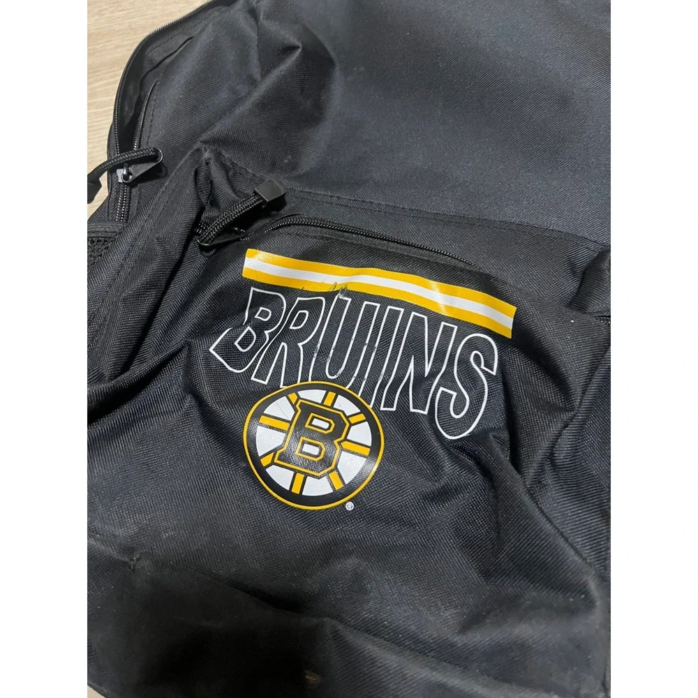 Boston Bruins NHL Black Backpack School Bag Travel Laptop Bag‎ Hockey